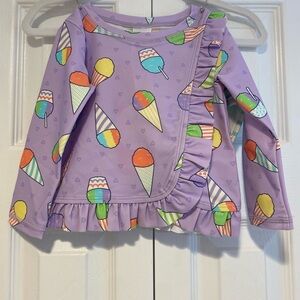 NWT RuffleButts BIKINI SET purple snow cone  18-24 M